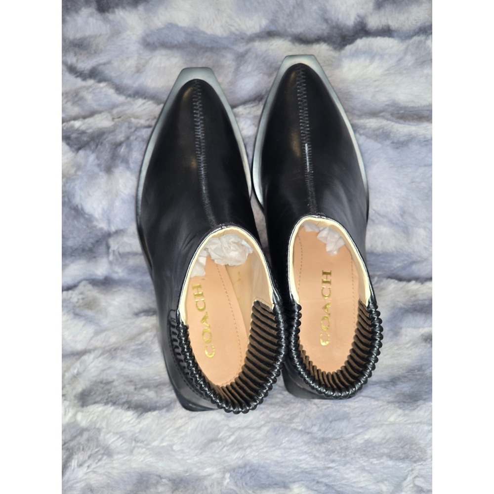 NEW Coach Black Leather Prestyn Bootie Women's Size 5 - Picture 7 of 9